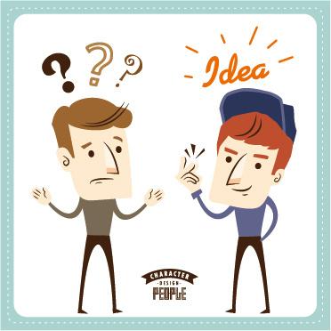 funny people business template vector