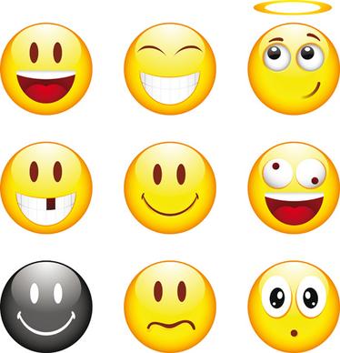 funny smile emoticons vector icon