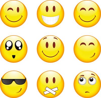 funny smile emoticons vector icon