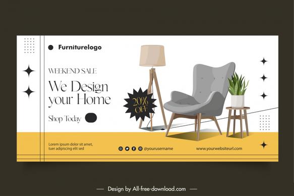 furniture advertising poster template elegant decor