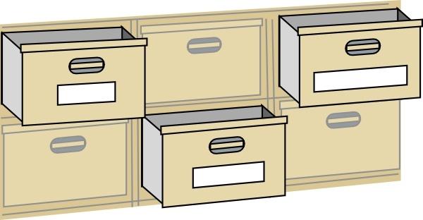 Furniture File Cabinet Drawers clip art