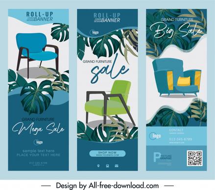 furniture sale posters chair sketch leaves decor