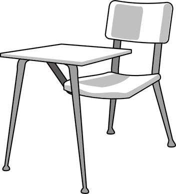 Furniture School Desk clip art