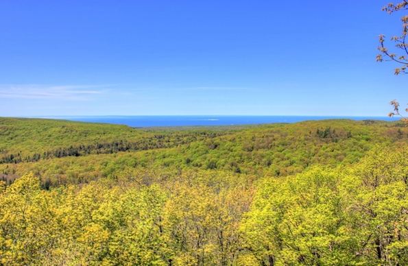 further view of the forest and superior at porcupine mountains state park michigan