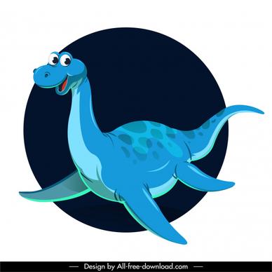 futabasaurus dinosaur icon cute cartoon character sketch