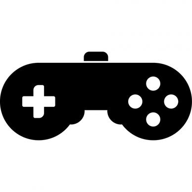 gamepad sign icon flat contrast black white sketch