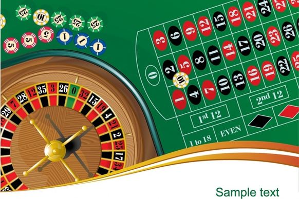 gambling advertising background roulette icon modern design