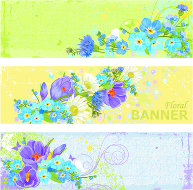 garbage floral banner vector