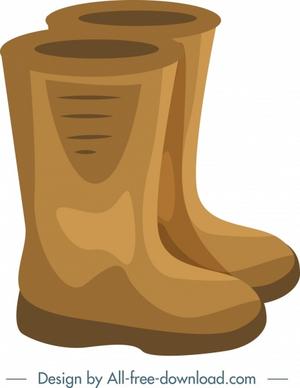 gardening tool background boots icons closeup brown design