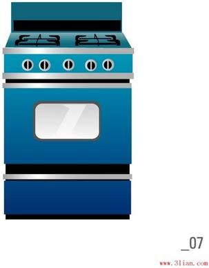 gas fired stove vector