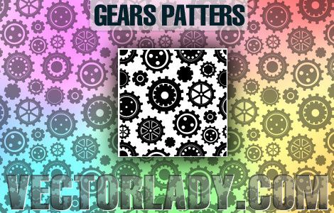gears seamless pattern