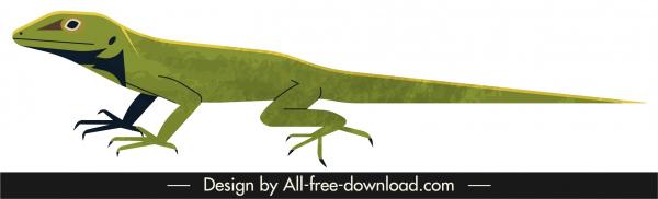 gecko reptile animal icon green decor cartoon design