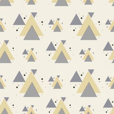 geometric background striped triangles icons repeating design