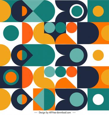 geometric pattern template colorful flat abstraction decor