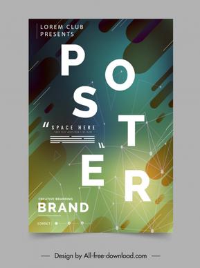 geometric poster template colorful modern dynamic design