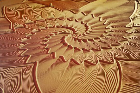 geometric sand sculptures