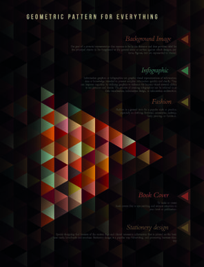 geometric shapes dark backgrounds vector