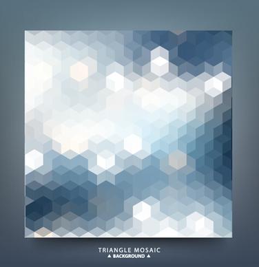 geometric shapes mosaic background vector set