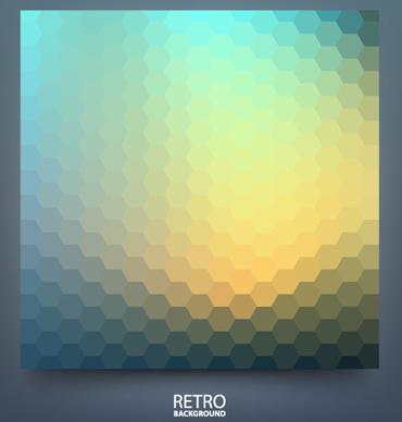 geometric shapes mosaic background vector set