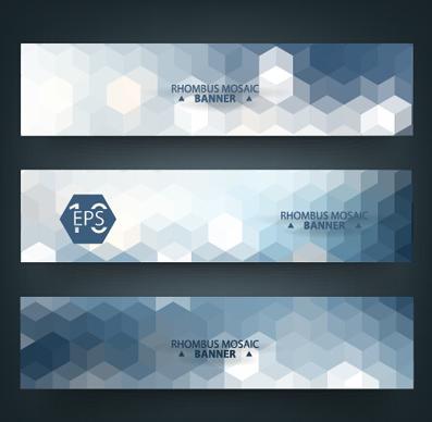 geometric shapes mosaic vector banners