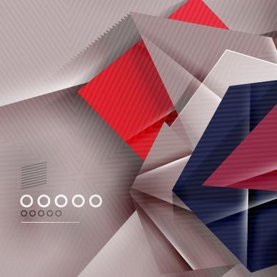geometry shapes 3d background vector set