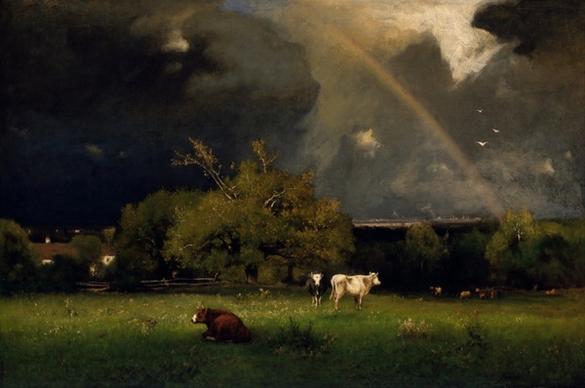 george inness painting oil on canvas