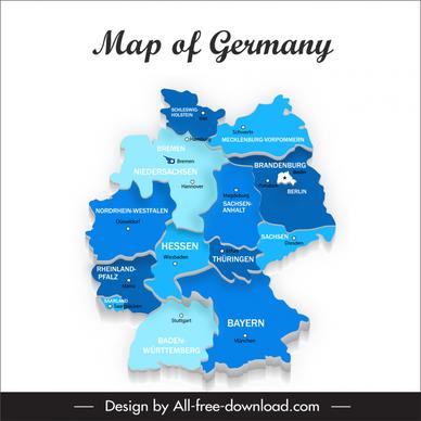 germany backdrop template elegant flat  map design 