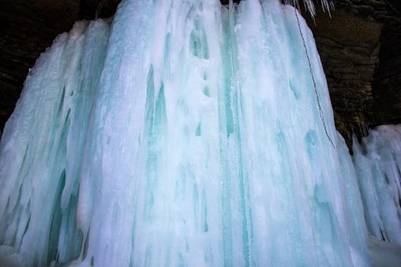 giant ice column at wequiock falls wisconsin free stock photo