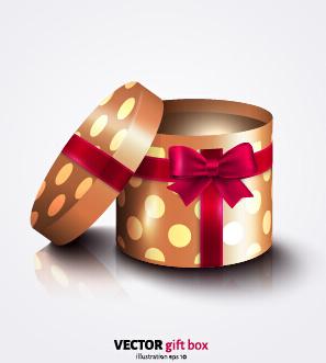 gift box with red bow vector illustration