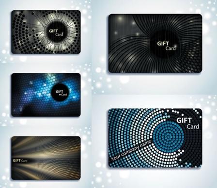 gift card templates modern dynamic lights effect decor