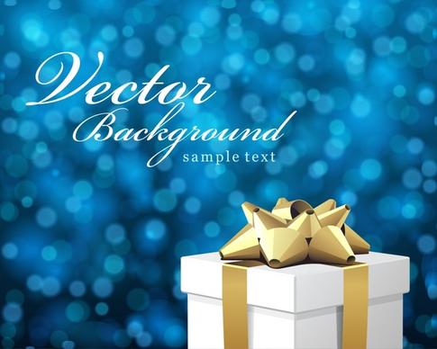 christmas background 3d gift box bokeh design