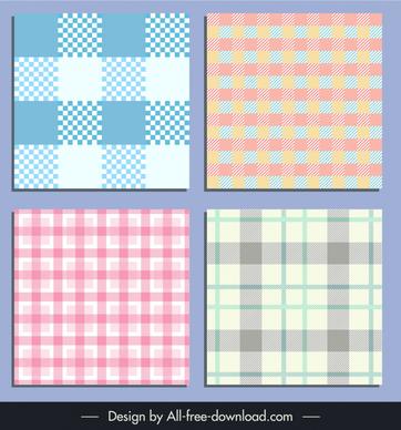 gingham checkered pattern collection flat symmetric squares shape