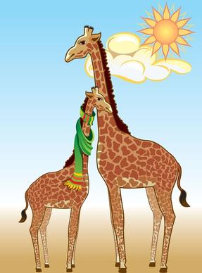 giraffes vector