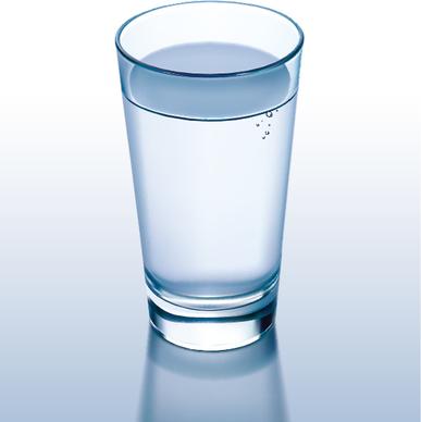 glass cup and water vector