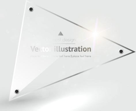 decorative tag template modern glass triangle shiny design