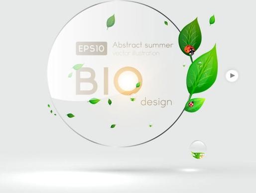 ecology label template modern design nature elements decor
