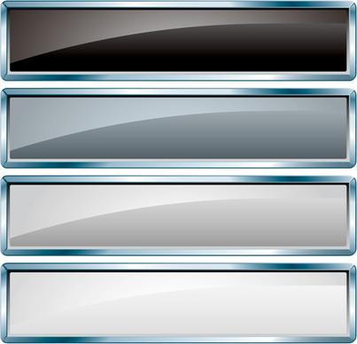 glass textured vector banners