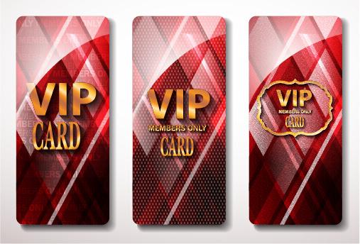 glass textured vip cards vector
