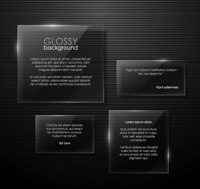 glass web interface design vector