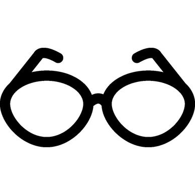 glasses sign icon black white sketch