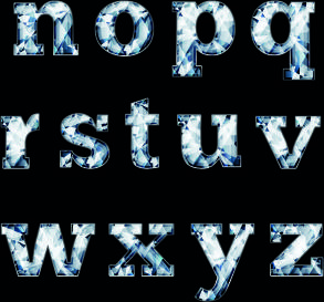 glitter diamond alphabet letters vector