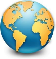 Global earth world map
