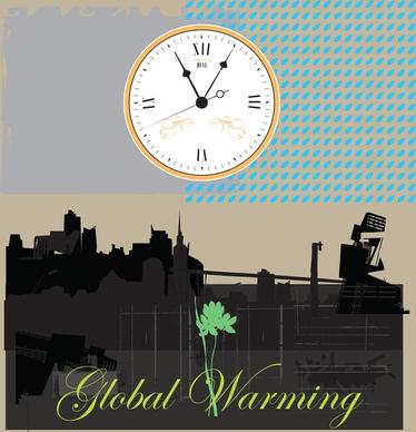 global warming vector