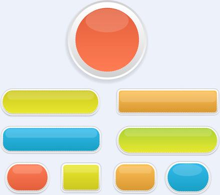 glossy buttons vectors