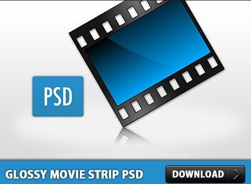 Glossy Movie Strip PSD
