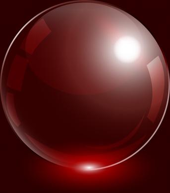 glossy sphere design red light effect style
