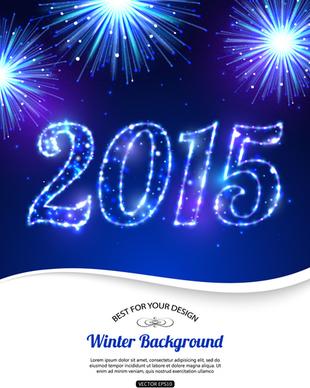 glowing15 new year holiday background vector