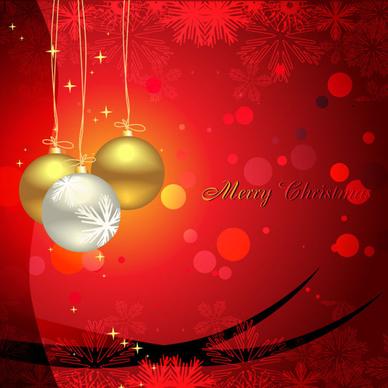 glowing christmas ornaments vector backgrounds