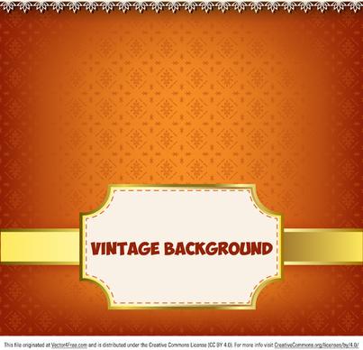 glowing vintage label background vector