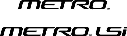 GM Metro logos